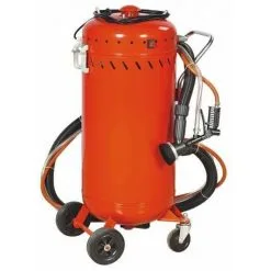 Varan Motors - NESB-07 Combiné Sableuse Mobile 106 Litres 0-10 Bars Avec Aspirateur De Récupération - Rouge