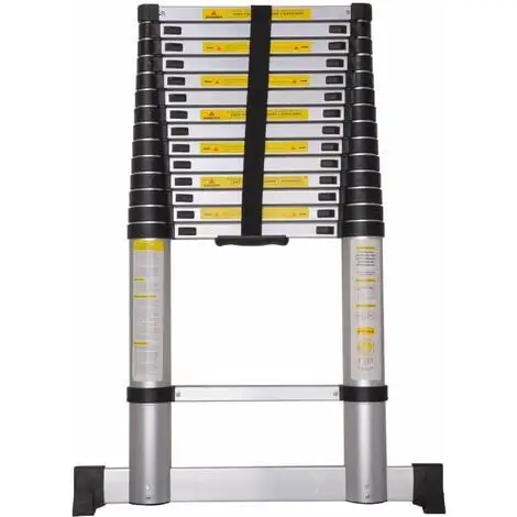 Varan Motors - DLT214B-2019 Echelle Télescopique En Alu De 4.40m, 15 échelons - Gris 1 Varan Motors - DLT214B-2019 Echelle Télescopique En Alu De 4.40m, 15 échelons - Gris