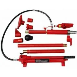 Varan Motors - NEPPJ-04 Kit De Redressement Et Débosselage Carrosserie Presse Hydraulique 10T - Rouge