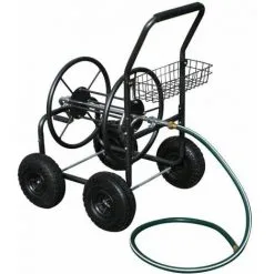 Varan Motors - TC471 Dévidoir, Chariot Enrouleur De Tuyau D'arrosage, Max 90mètres - Noir -VARAN MOTORS Soldes Magasin 138804 4