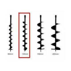 Varan Motors - Tt-aug100 Foret Pour Tarière Thermique 80cm De Long, 100mm De Diamètre - Noir -VARAN MOTORS Soldes Magasin 138822 3