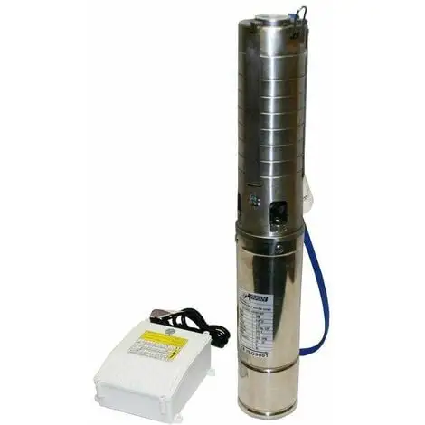 Varan Motors - 4SM3-6F Pompe à Eau Immergée Pour Puits Profond Ou Forage, 4m³/h - 34m, 370Watt, Rotor INOX - Gris 1 Varan Motors - 4SM3-6F Pompe à Eau Immergée Pour Puits Profond Ou Forage, 4m³/h - 34m, 370Watt, Rotor INOX - Gris