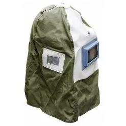 Varan Motors - NESBM-02 Masque Cagoule De Sablage Avec Casque De Chantier Intégré Pour Sableuse - Blanc -VARAN MOTORS Soldes Magasin 1506118 3