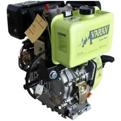 Varan Motors - 92681 Moteur Diesel 10CV 418cc + Démarrage Electrique, Sortie à Clavette 25.4mm - Gris -VARAN MOTORS Soldes Magasin 163402 5