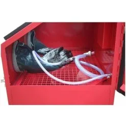 Varan Motors - NESB-24 Cabine De Sablage, Microbilleuse, Sableuse à Manchons 110 Litres Avec éclairage Et Accessoires - Rouge -VARAN MOTORS Soldes Magasin 24481232 4