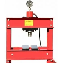 Varan Motors - NESPG-30-2 Presse D'atelier Hydraulique 30 Tonnes Avec Manomètre - Rouge -VARAN MOTORS Soldes Magasin 2570832 4
