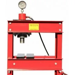 Varan Motors - NESPG-30-2 Presse D'atelier Hydraulique 30 Tonnes Avec Manomètre - Rouge -VARAN MOTORS Soldes Magasin 2570832 5
