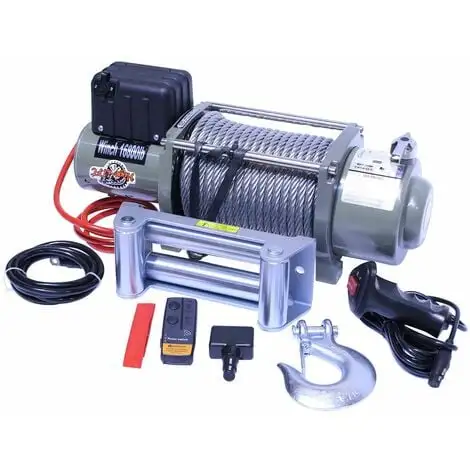 Varan Motors - Var-sc16800 Treuil électrique 12V 7620KG 4200W, Treuil à Câble Longueur 28m Ø12.0mm - Gris 1 Varan Motors - Var-sc16800 Treuil électrique 12V 7620KG 4200W, Treuil à Câble Longueur 28m Ø12.0mm - Gris