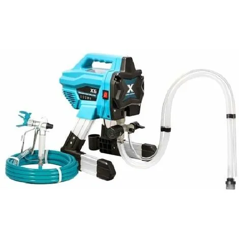 Varan Motors - X-6 Pulvérisateur De Peinture Airless 650w 200 Bar, Pistolet Haute Pression Avec Support Alu, 1.4L/min - Bleu 1 Varan Motors - X-6 Pulvérisateur De Peinture Airless 650w 200 Bar, Pistolet Haute Pression Avec Support Alu, 1.4L/min - Bleu