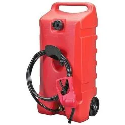 Varan Motors - NEDLP-34 Jerrycan Sur Roues, Réservoir à Carburant 53 Litres Avec Pistolet De Distribution Essence Diesel Kérosène, Distributeur Nomade - Rouge -VARAN MOTORS Soldes Magasin 29084132 3