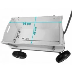 Varan Motors - TC1812M Chariot Wagon Pour Enfant, Chariot De Transport En Bois Avec Bâche, Charge 180Kg Max. - Rouge -VARAN MOTORS Soldes Magasin 325026 3