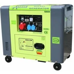 Varan Motors - 92625 Générateur électrique Diesel Insonorisé Type Panda Groupe électrogène 400V+230V 6.25kVa - Vert -VARAN MOTORS Soldes Magasin 3905528 3