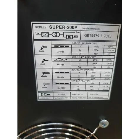 Varan Motors - Super200P Poste à Souder Et Découper 230v SUPER-200P, Tig AC/DC Pulse, Arc, Plasma, Aluminium.... - Vert 4 Varan Motors - Super200P Poste à Souder Et Découper 230v SUPER-200P, Tig AC/DC Pulse, Arc, Plasma, Aluminium.... - Vert – Image 4