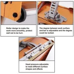 Varan Motors - PH-10 Machine à Joints De Plaque De Plâtre, Jointeur Automatique 25cm De Large - Jaune -VARAN MOTORS Soldes Magasin 577601 5