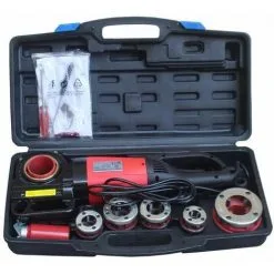 Varan Motors - NEPTR-02 Fileteuse, Filiere électrique 2000W Pour Tuyaux De 1/2'', 3/4'', 1'', 1-1/4'', 1-1/2'', 2'' - Rouge -VARAN MOTORS Soldes Magasin 9382444 3