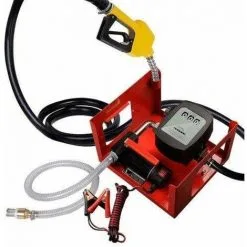 Varan Motors - NEEP-03-2 Pompe à Fuel / Gasoil Avec Clapet Anti-retour, Crépine D'aspiration, 12V 40l/min 150W, Pistolet Automatique - Rouge